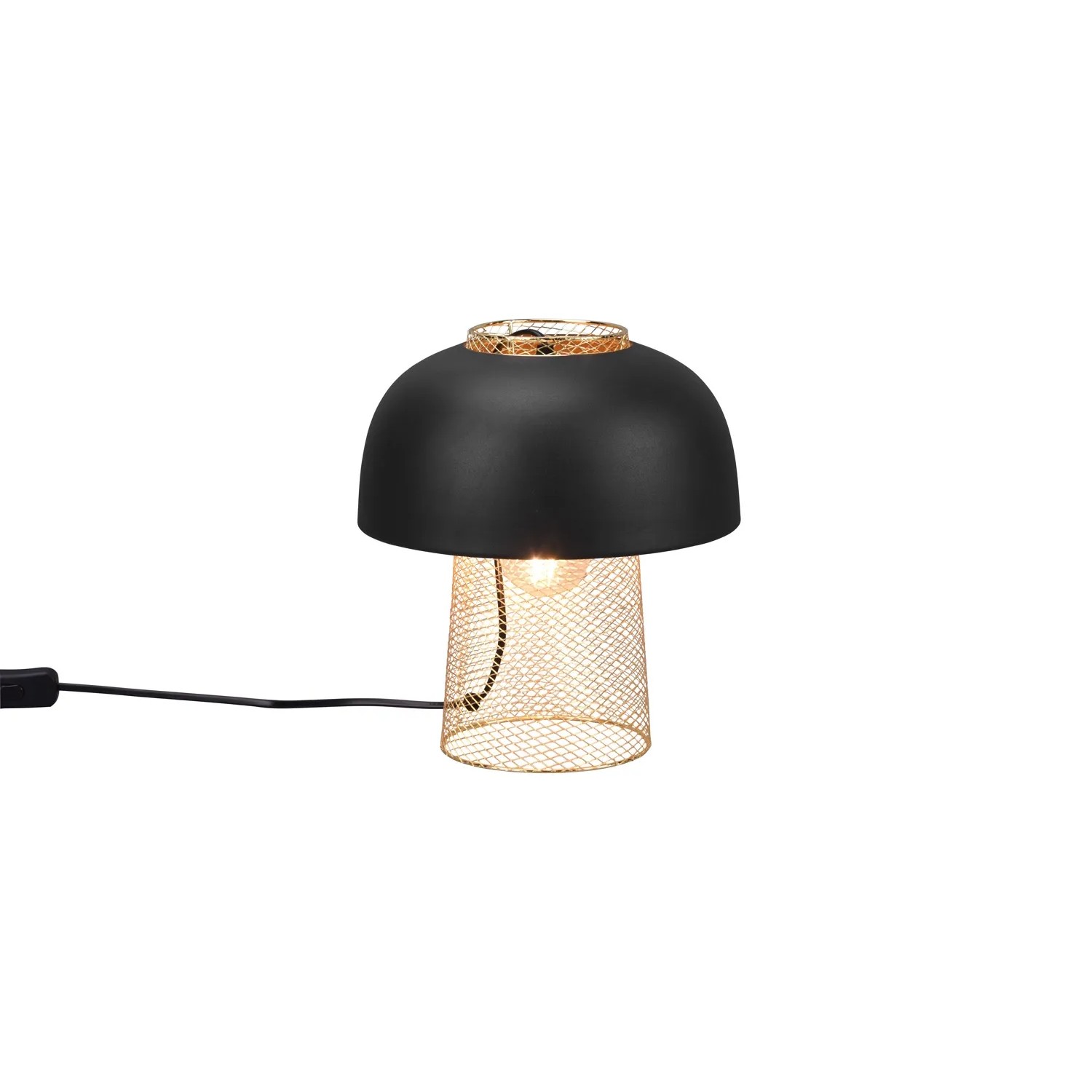 E-shop REALITY Stolová lampa PUNCH čierna matná 1 x E27 max. 25 W, pr. 25 x 28 cm
