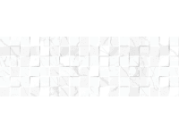 Dekor Luxor Mosaic 3D White 25 x 75 cm