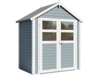 Bertilo Záhradný domček Visby 1, sivý, 121 x 181 cm
