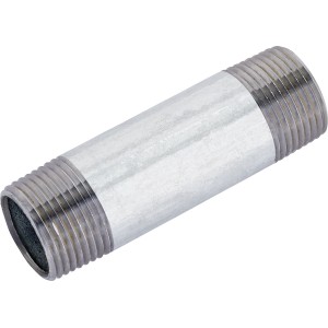 Pozinkovaná rúrková vsuvka, 33,3 mm (R 1), 100 mm, s vonkajším závitom pre čerpadlá a domáce vodárne.