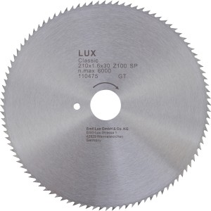 Pílový kotúč LUX, priemer 210 mm, 72 zubov, pre ručné okružné píly.