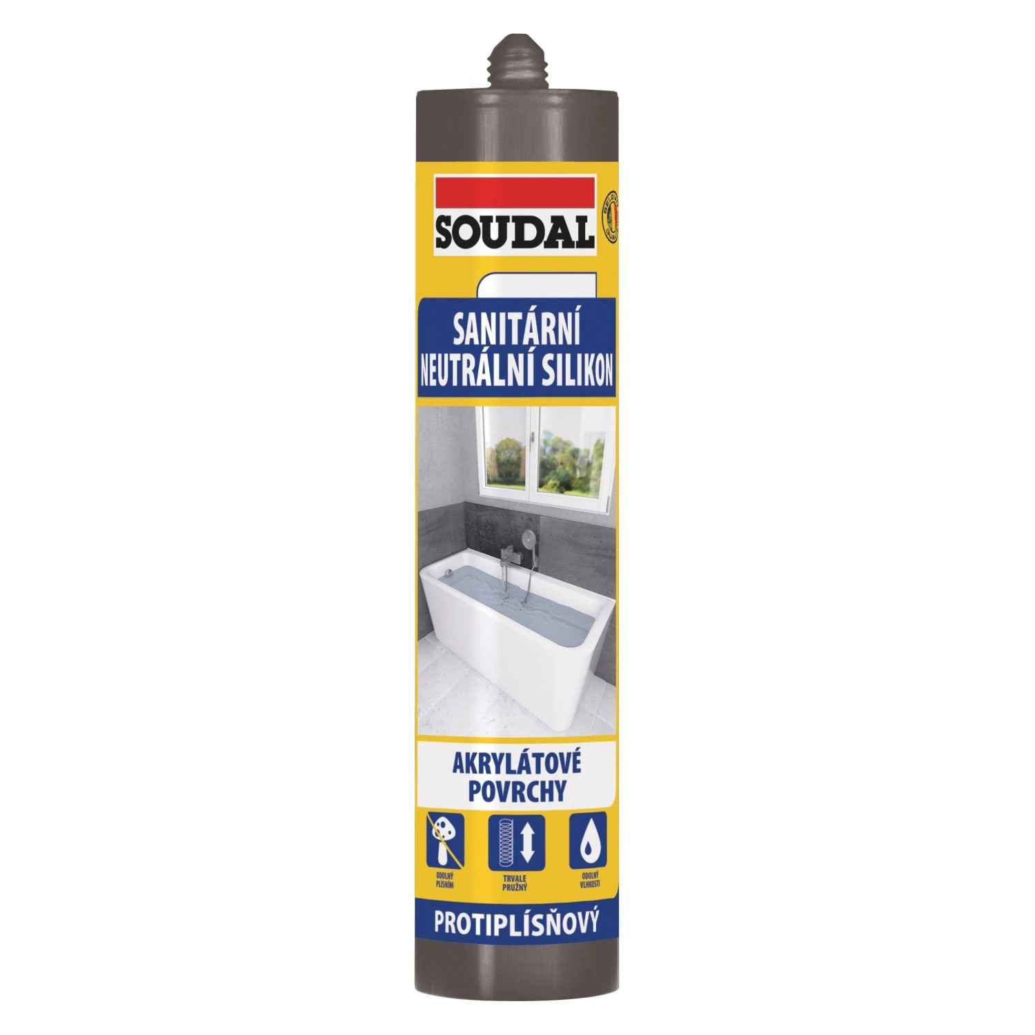 E-shop SOUDAL Sanitárny silikón neutrálny biely 280 ml