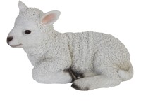 Dekoratívna záhradná figúrka ležiaceho jahniatka 18 cm