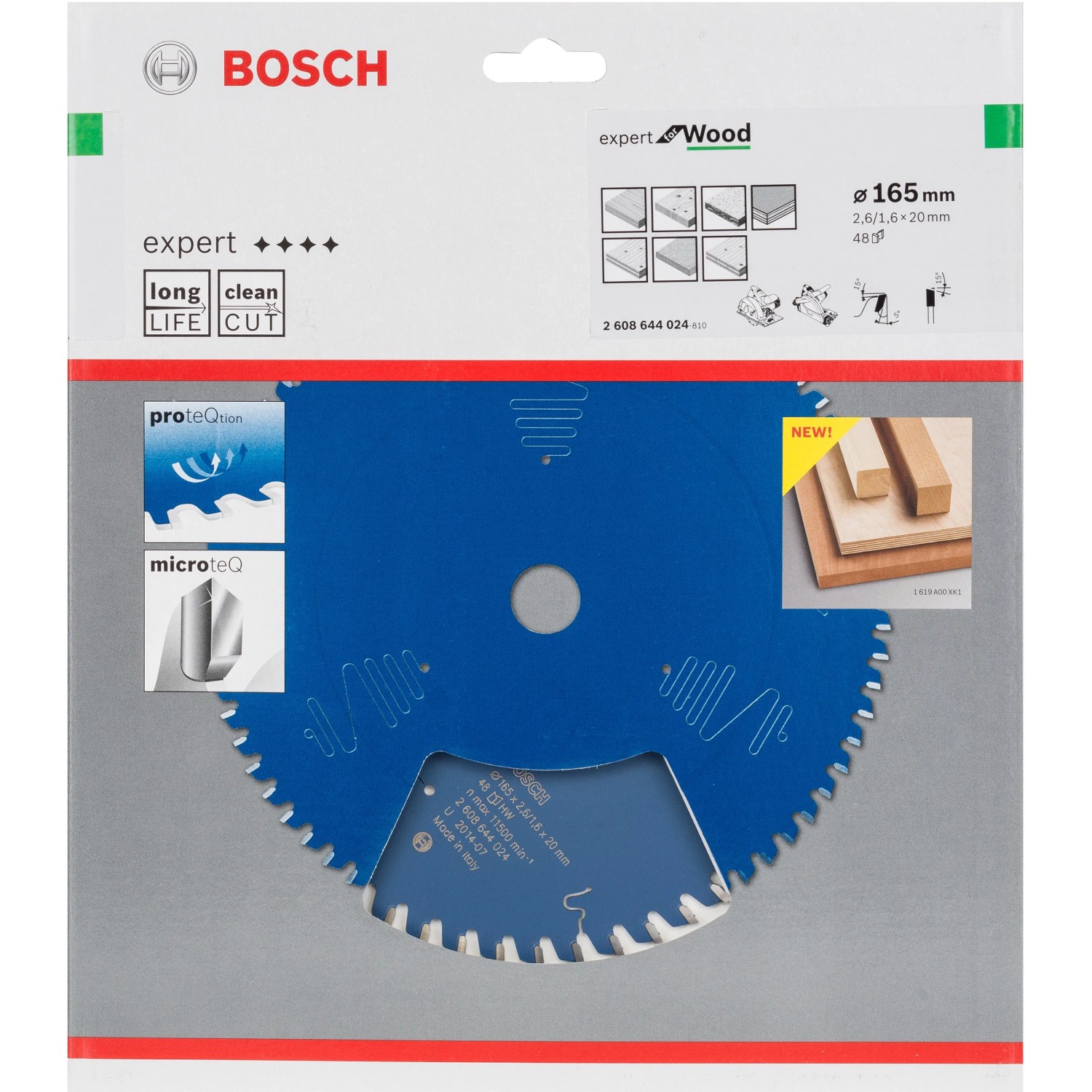 E-shop Bosch Pílový rezný kotúč Expert for Wood, pr. 165 x 20 mm