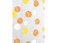 Spirella Sprchový záves Bubble 180 cm x 200 cm oranžový