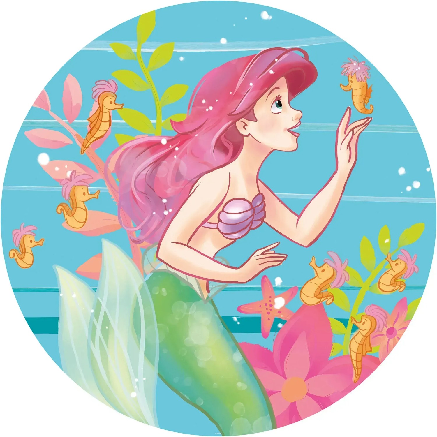 E-shop Komar Samolepiaca vliesová fototapeta Dot Ariel Seahorses pr. 125 cm