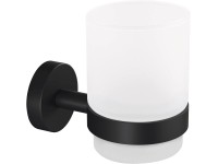 tesa Nástenný kelímok na zubné kefky Moon, matná čierna, 96 x 70 x 109 mm tesa Nástenný kelímok na zubné kefky Moon, matná čierna, 96 x 70 x 109 mm