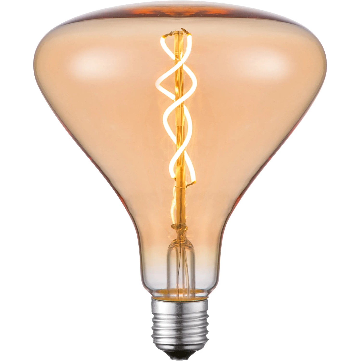 E-shop Just Light. Filam. LED žiarovka E27, BR140, 273lm, 2700K, 6W, jantar. sklo