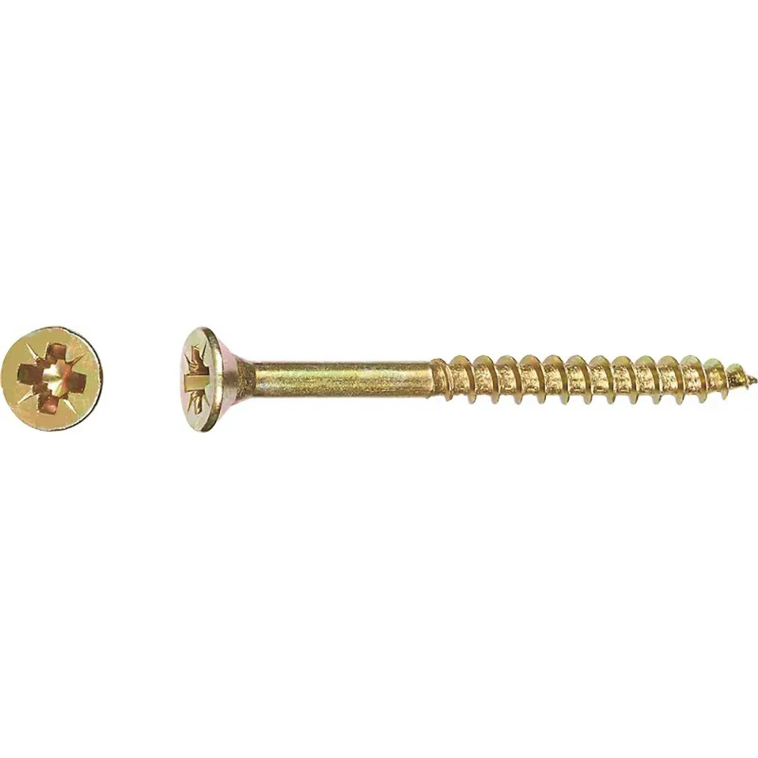 E-shop Uni skrutky so zápustnou hlavou PZ3 čiastočný závit žlto pozink. 6x80 mm-na váhu
