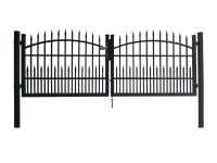 Dekoratívna dvojkrídlová bránka Avignon na zabetónovanie antracit 300 x 110 cm