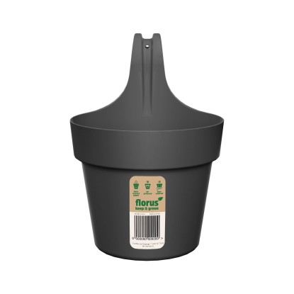 Florus Balkónový kvetináč Paris Hanger Single antracit 18 x 27,3 x 25 cm