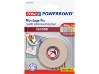 tesa Obojstranná montážna páska Powerbond INDOOR, biela, 1,5 m x 19 mm tesa Obojstranná montážna páska Powerbond INDOOR, biela, 1,5 m x 19 mm