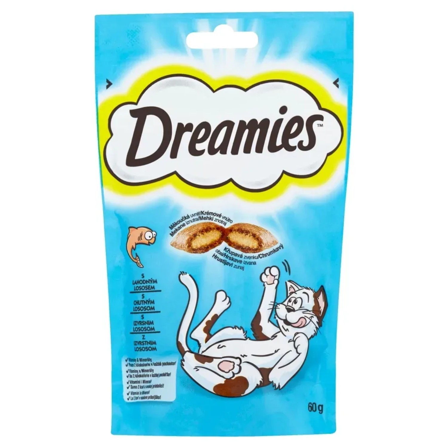 E-shop Dreamies Pochúťka pre mačky s lososom 60 g