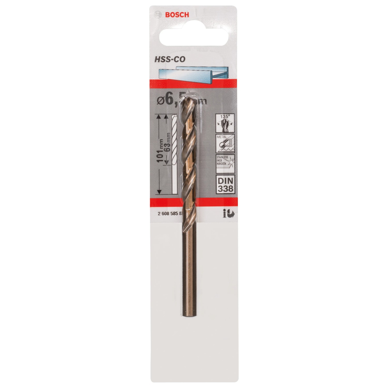 E-shop Bosch Vrták do kovu HSS-Co 6,5 x 63 x 101 mm