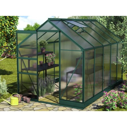 Vitavia Skleník Apollo 6200 vr. základne, HKP 4 mm, smaragdová, 193 x 321 cm
