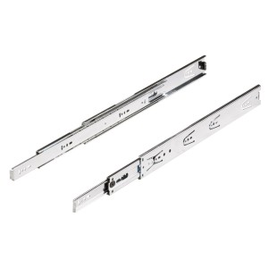 Hettich guľôčkový plnovýsuv, 450 mm, chrómovaná oceľ pre zásuvky.