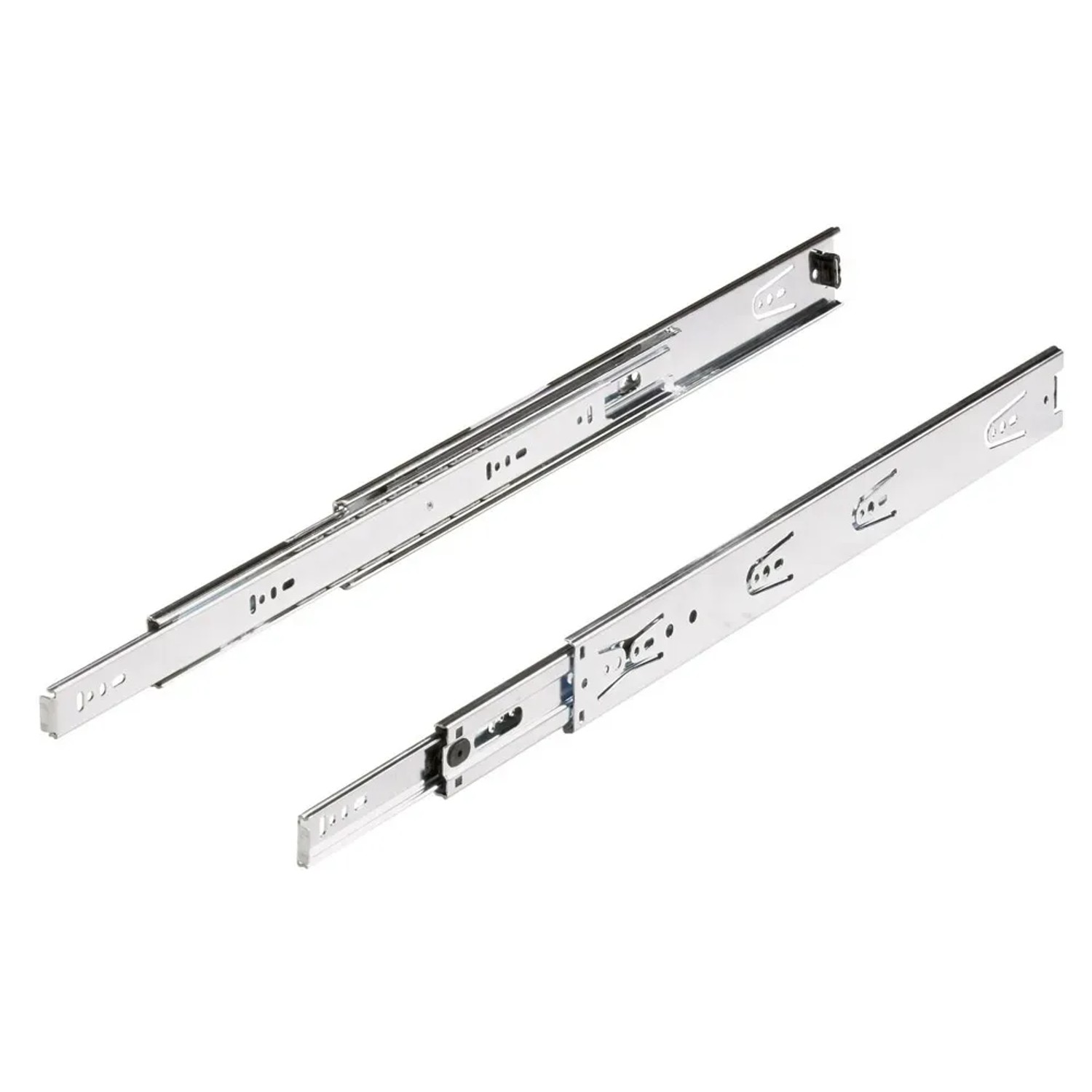 E-shop Hettich Guličkový presný plný výsuv 450 mm chrómovaná oceľ