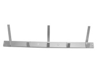 Háčiková lišta kovová, vzdialenosť otvorov 116 mm x 208 mm prírodná matná