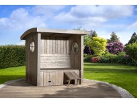 Weka Kryté záhradné posedenie Merano lazúrované strieborno-sivé 171 x 93 cm Weka Kryté záhradné posedenie Merano lazúrované strieborno-sivé 171 x 93 cm