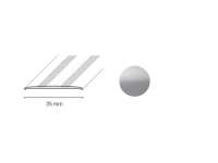 Döllken Profiles Prechodový profil DP 08 S Samolepiaca 35 x 1800 mm, strieborný