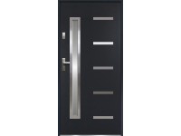 O.K. DOORS Oceľové vchodové dvere JUVENTUS P55 antracitové 90 P