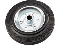 Koleso s gumovou obručou pr. 200 mm, oceľový ráfik náboj 58 mm čierne