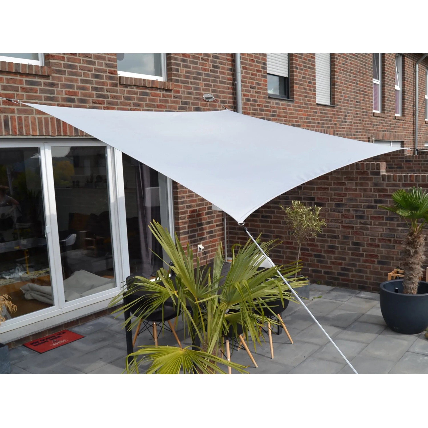 E-shop Floracord Slnečná plachta obdĺžniková striebornosivá 200 g/m2, 250 x 300 cm