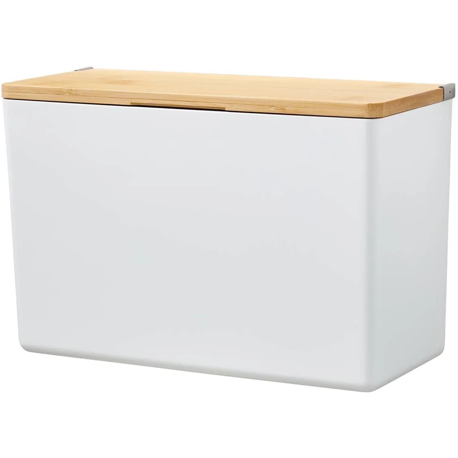 E-shop tesa Úložný box Baboo s vekom veľ. XL, matná biela/bambus, 160 x 242 x 102 mm
