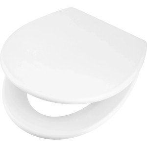 Biely matný WC sedák baliv Deluxe Margat z duroplastu s funkciou pomalého sklápania.