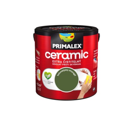 PRIMALEX Vnútorný maliarsky náter Ceramic Kolumbijský smaragd 2,5 l