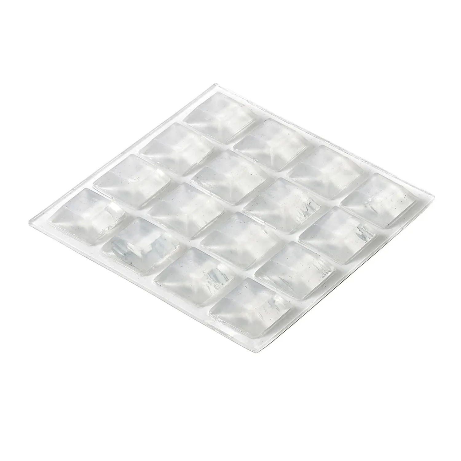 E-shop Hettich Samolepiace dverné zarážky, transparentné, 13 x 13 x 5 mm, 16 ks