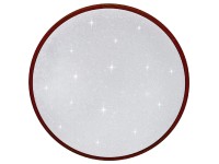 Ecolite Stropné LED svietidlo LENA 24W 1600lm 3000/6500K biela/tm.drevo pr. 42cm
