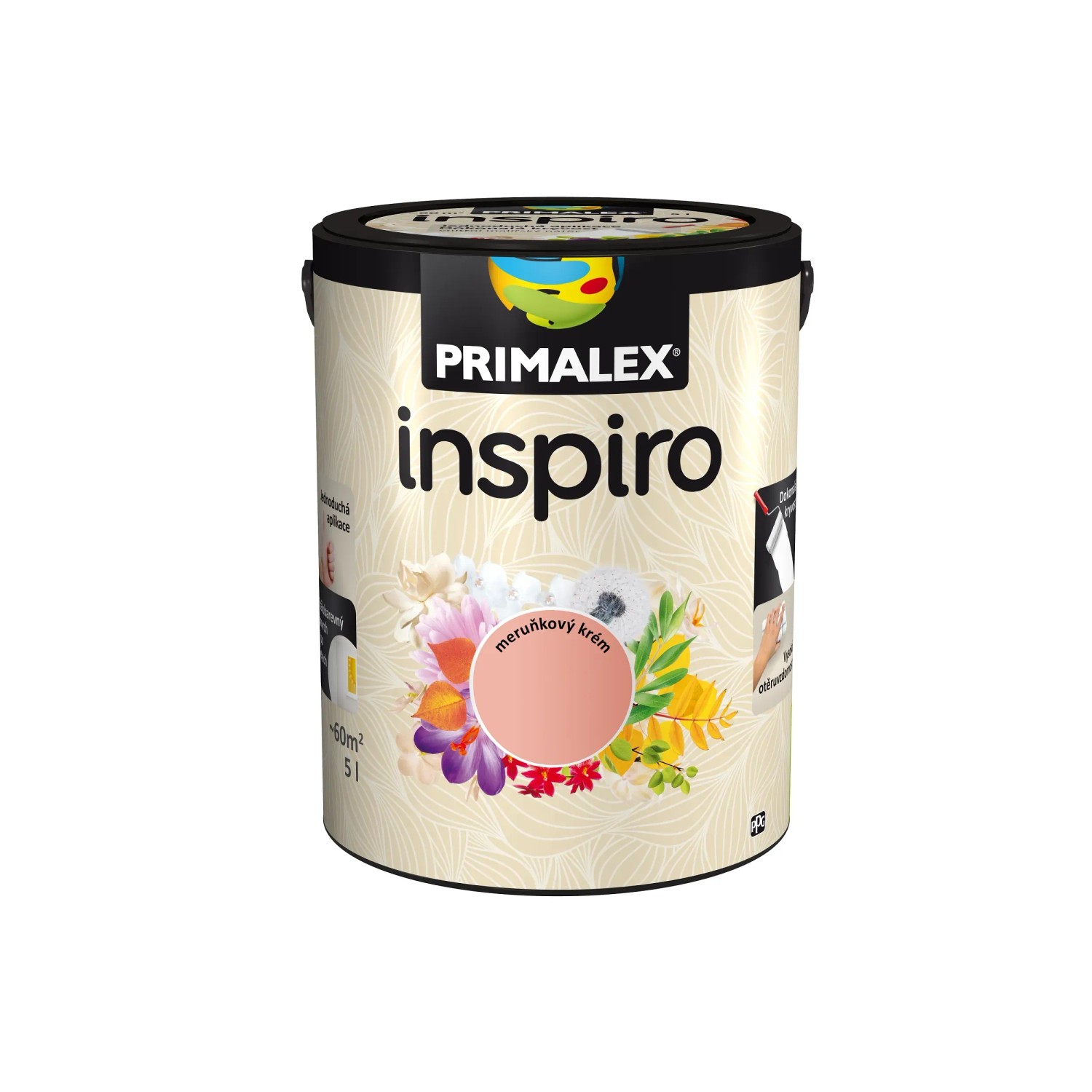 E-shop PRIMALEX Farebný vnútorný maliarsky náter Inspiro marhuľový krém 5 l