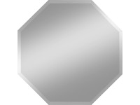 Fazetované zrkadlo Suma, strieborné, 50 x 50 cm