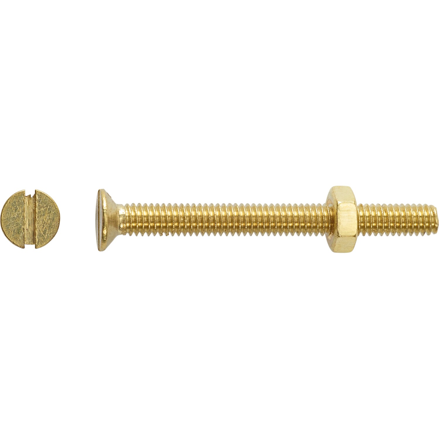 E-shop Závitová skrutka so zápustnou hlavou PZ mosadzná M5 x 60 mm, 8 ks + matica