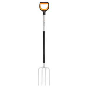Rýľovacie vidly Fiskars Xact na kyprenie pôdy, 18,5x120 cm, s D-rukoväťou.