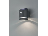 Trio Vonkajšie nástenné LED svietidlo Salta so solárnym modulom antracitové