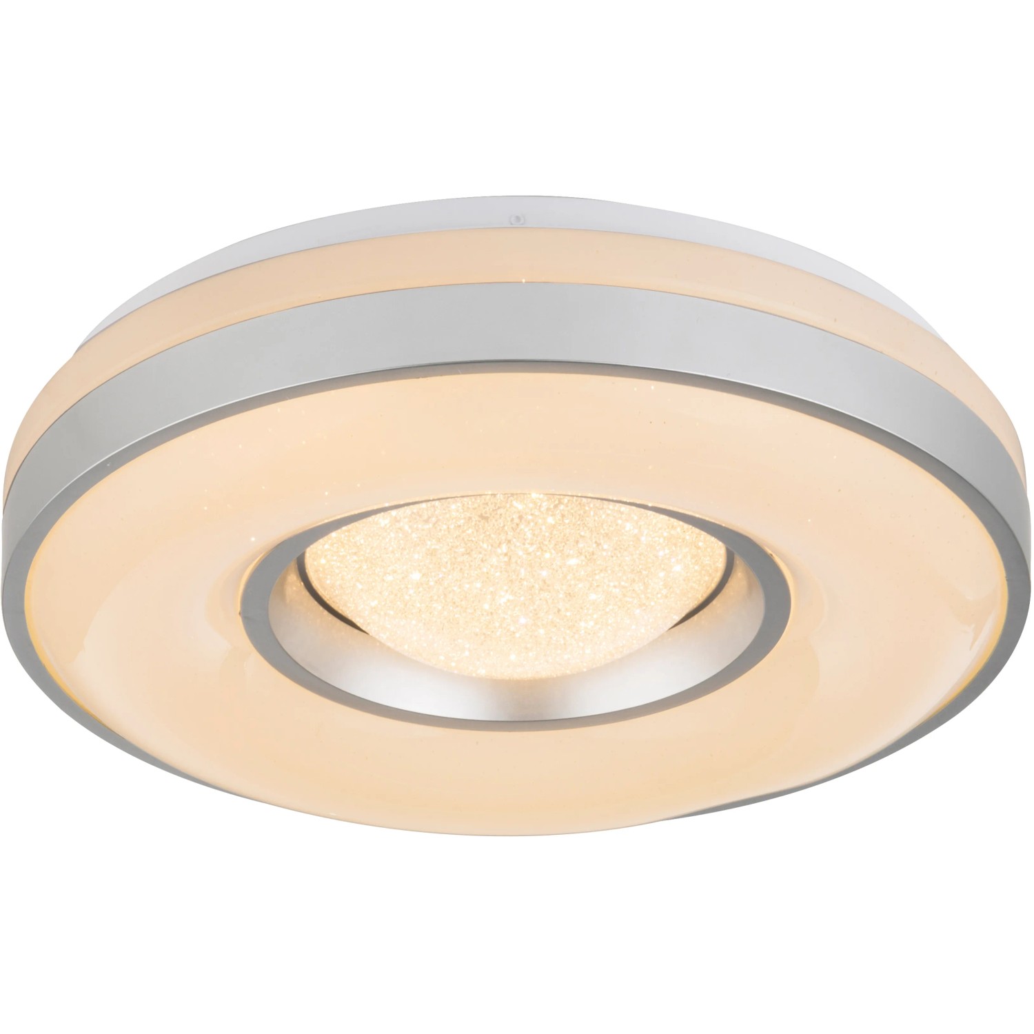 E-shop GLOBO LED stropné svietidlo COLLA, 24 W, bielo-strieborné, pr. 41 x 10 cm