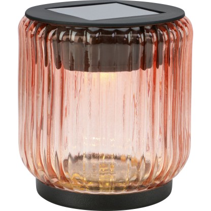 Solárne dekoratívne LED svietidlo, koralové, pr. 8 x 9 cm