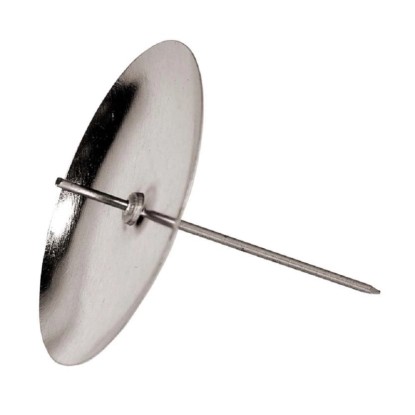 Kovový svietnik so zapichovacím hrotom S14 strieborný, 50 mm