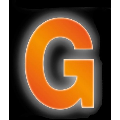 Conacord Reflexné domové písmeno G, oranžové, 8 cm