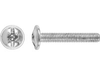 Skrutka pre nábytkové úchytky s tanier. hlavou PZ2 bielo pozink. M4 x 15 mm, 8ks