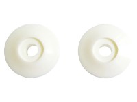 Podložky pod umývadlové skrutky, plastové, biele, pr. 44 mm, 2 ks