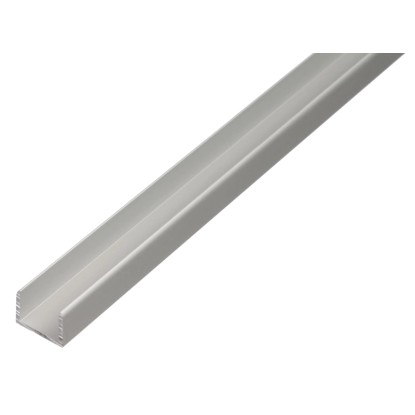 GAH Alberts U-profil, samosv., elox. hl., str., 10 x 12,9 x 2000 mm, hr. 1,5 mm