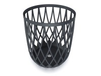 Prosperplast Plastový univerzálny kôš Uniqubo antracit, pr. 39 cm, objem 35 l