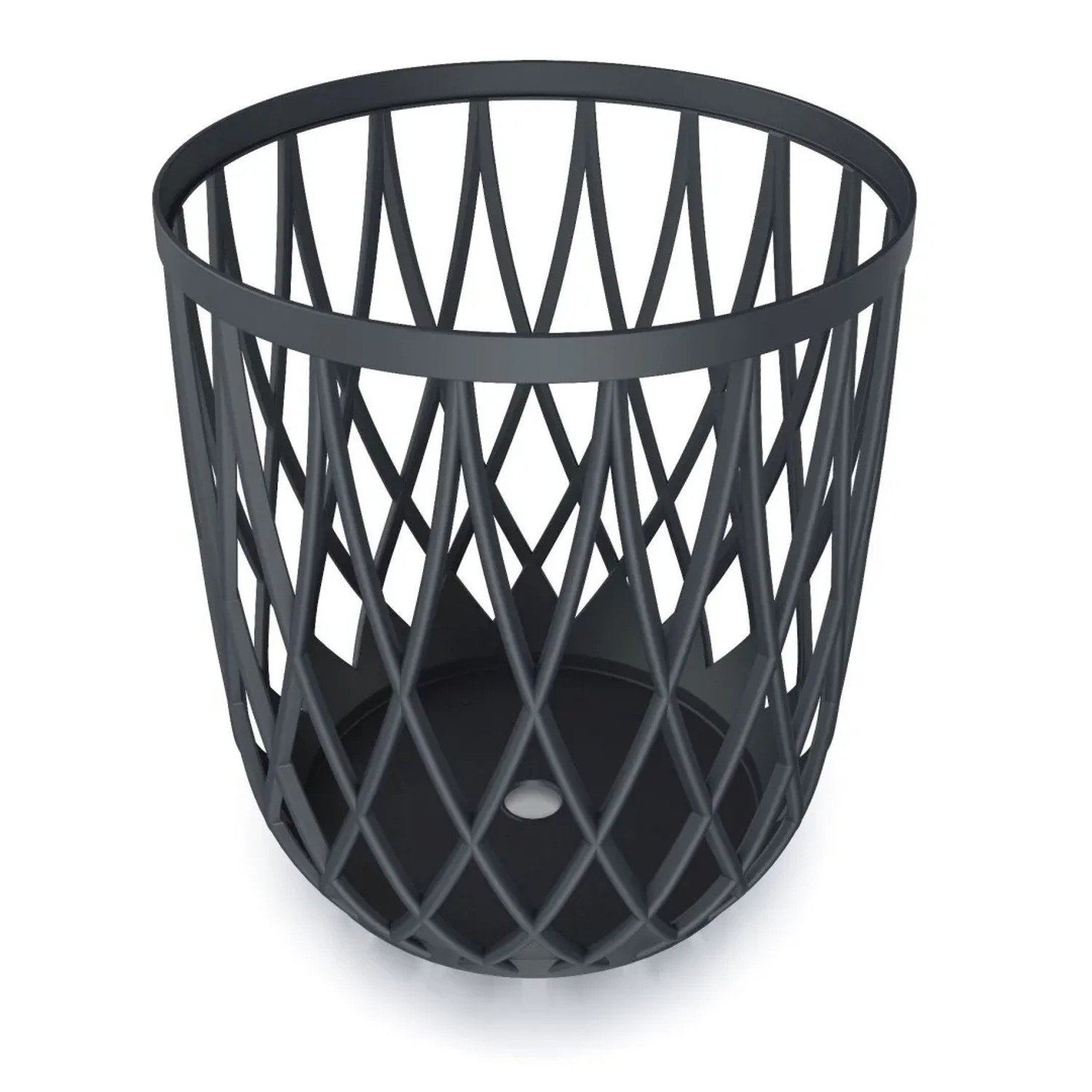 E-shop Prosperplast Plastový univerzálny kôš Uniqubo antracit, pr. 39 cm, objem 35 l