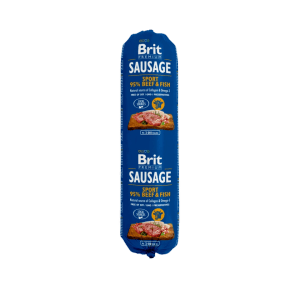 Brit Saláma pre psov Sausage Beef & Fish Sport formula 800 g