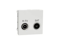 Schneider Electric Zásuvka TV+R+SAT koncová 2dB Unica, 2M, biela