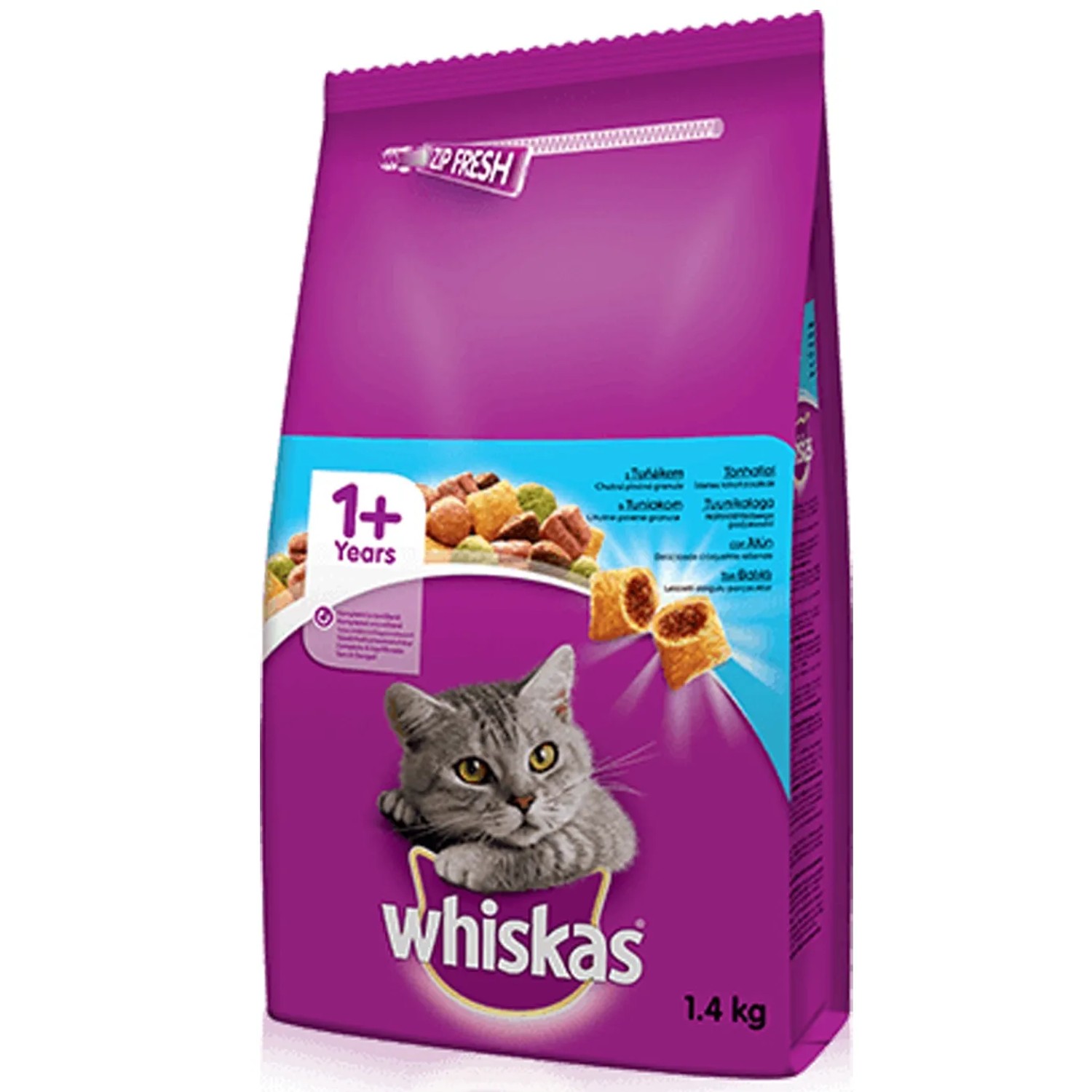 E-shop Whiskas Granule pre mačky s tuniakom, 1,4 kg