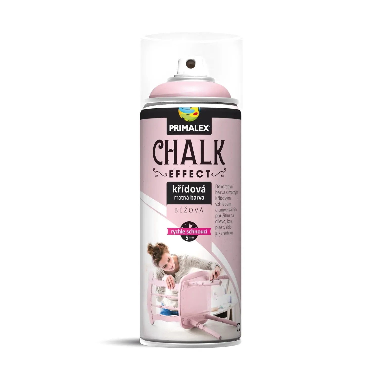 E-shop PRIMALEX Kriedová matná farba v spreji Chalk Effect béžová 400 ml